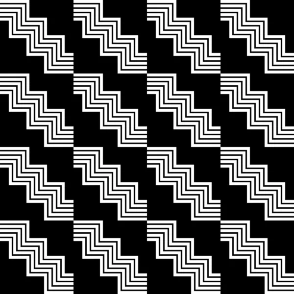 Patrón geométrico sin costura en colores blanco y negro — Archivo Imágenes Vectoriales