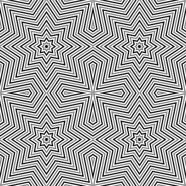 幾何学的なシームレスな白黒パターン — ストックベクタ