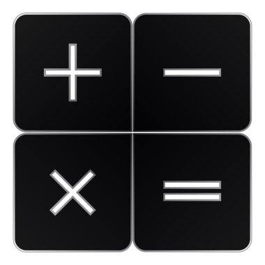 hesap makinesi düğmelerinin seti