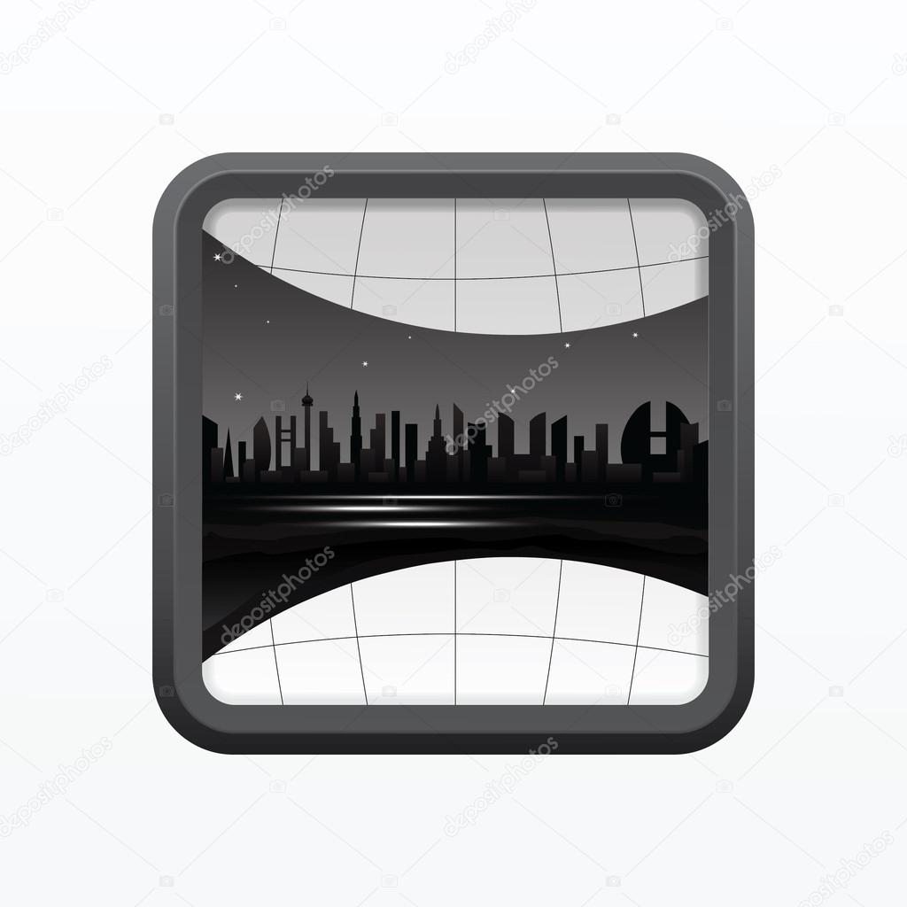 Panorama button isolated