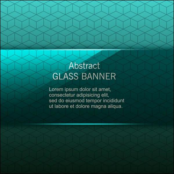 Elemento de design de banner com efeito de vidro — Vetor de Stock