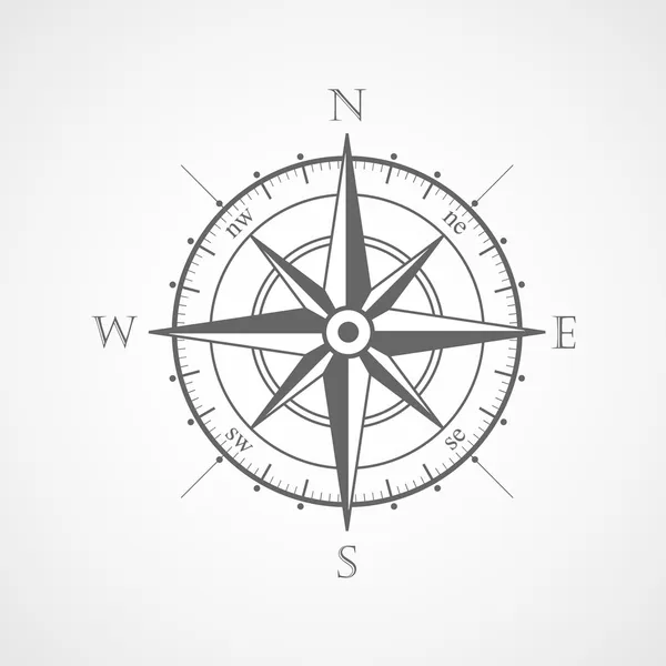 Rüzgar gülü pusula vektör simgesi