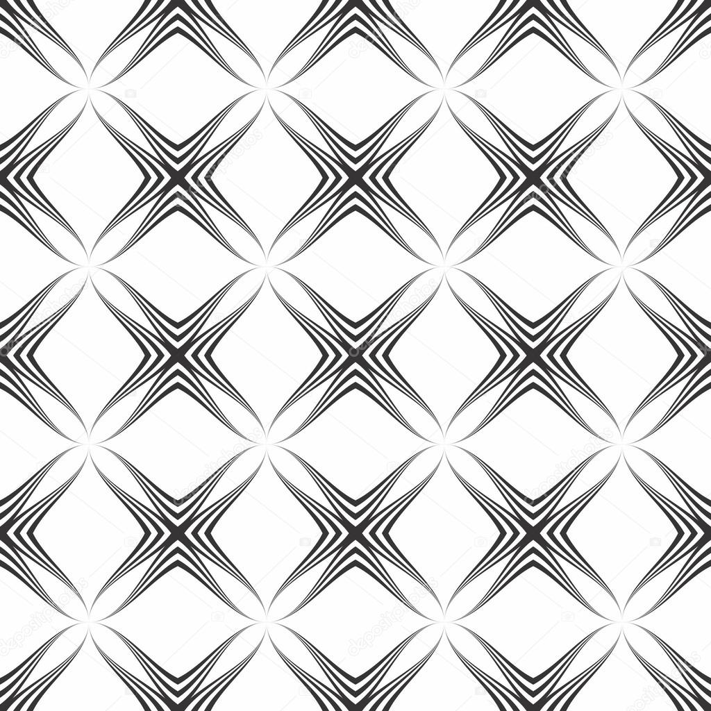 Geometric monochrome seamless pattern
