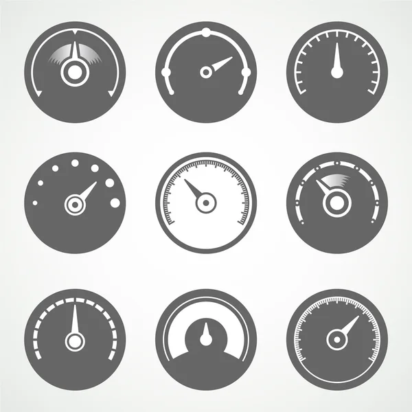 Speedometer icons collection — Stock Vector