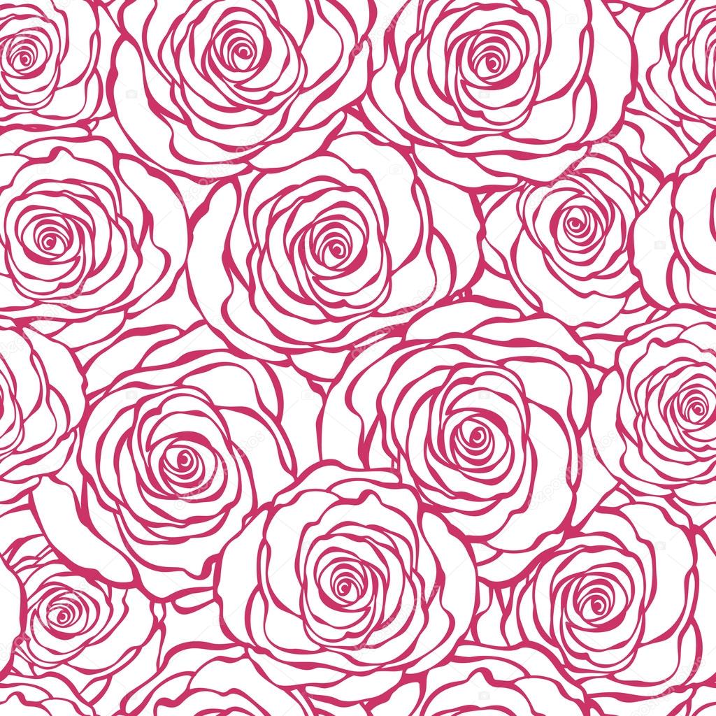 Art Deco floral seamless pattern with roses. Stock Vector Image by ©lub_lubachka #50416667 Art Deco floral seamless pattern with roses. Stock Vector Image by ©lub_lubachka #50416667