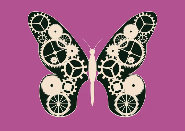 Papillon mécanique — Image vectorielle