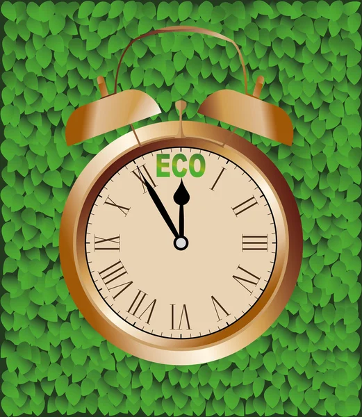 Eco klok — Stockvector