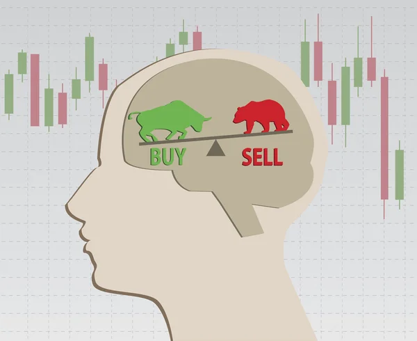 A decisão de comprar ou vender . — Vetor de Stock