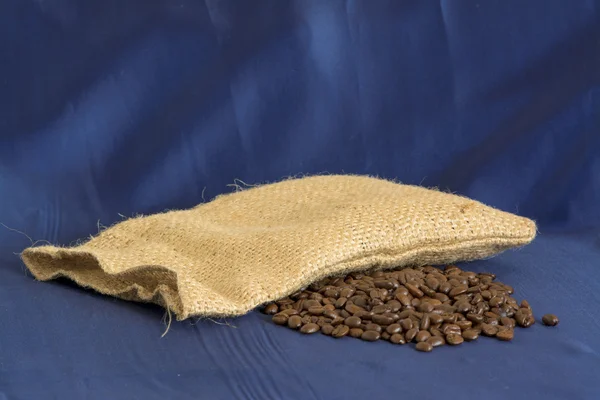 Coffee Bag And Beans — Stock Photo, Image