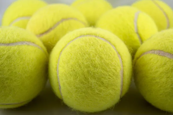 Tennis Balls Formation Close-Up — Stock Photo, Image