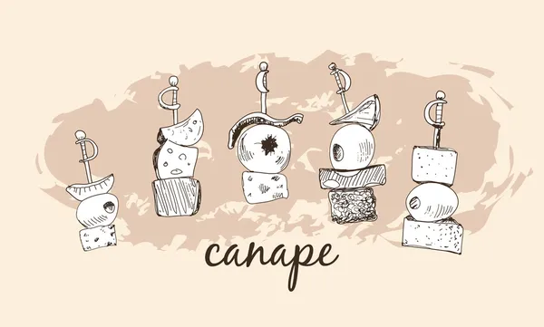 Canape — Stockový vektor