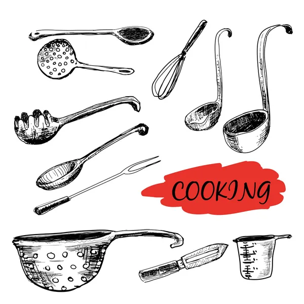 Kitchen utensils — Stock Vector