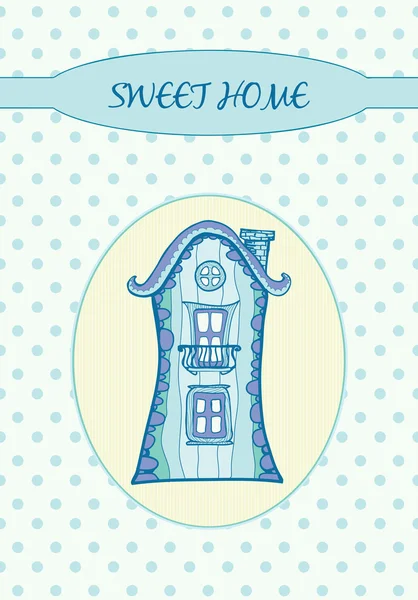 Sweet home on the dots — Stock Vector