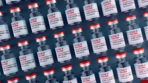 Corona virus vaccine in high volumes — Stockvideo