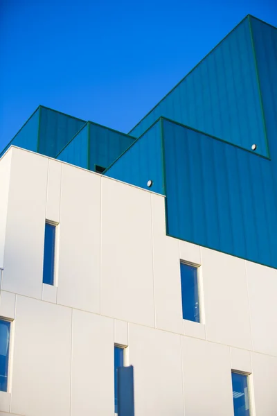 Modern office buildings. Colorful buildings in a industrial place. Vertical format. — Stock Photo, Image