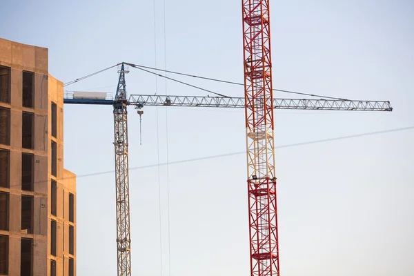 Construction site with cranes. — Stock Photo, Image