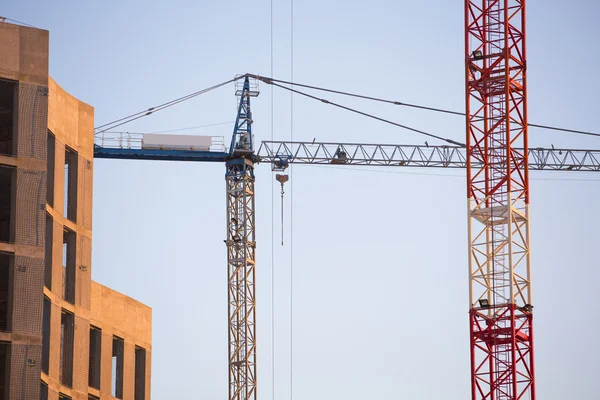 Construction site with cranes. — Stock Photo, Image