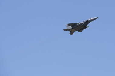 Albacete, İspanya - Nisan 11: askeri savaş uçağı albacete air Base, albacete, İspanya içinde los llanos (tlp) 11 Nisan 2012 tarihinde gösteri sırasında