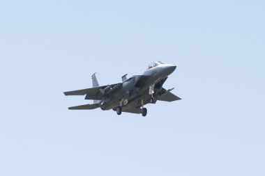 Albacete, İspanya - Nisan 11: askeri savaş uçağı albacete air Base, albacete, İspanya içinde los llanos (tlp) 11 Nisan 2012 tarihinde gösteri sırasında