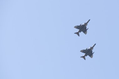 Albacete, İspanya - Nisan 11: askeri savaş uçağı albacete air Base, albacete, İspanya içinde los llanos (tlp) 11 Nisan 2012 tarihinde gösteri sırasında