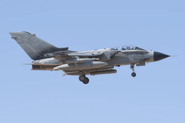 アルバセテ, スペイン - 4 月 11 日: 軍の戦闘機ジェット アルバセテ空軍基地でのロサンゼルスラノス (tlp) 2012 年 4 月 11 日にアルバセテ、スペインのデモ中に — ストック写真