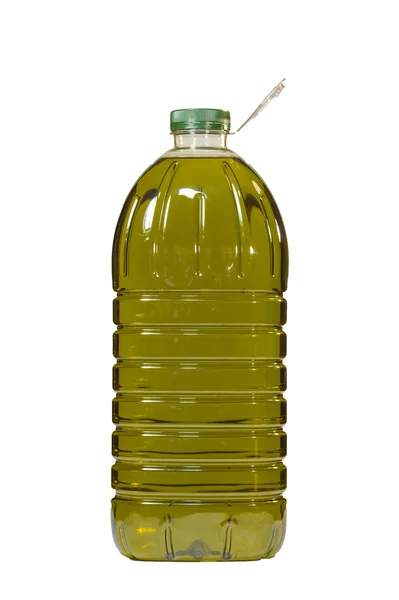 Olive oil bottle isolated over white background — Stock Photo, Image