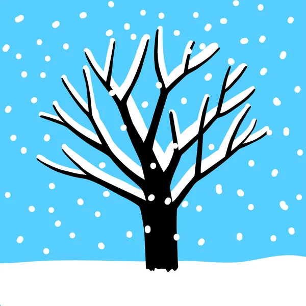 Árbol de nieve — Archivo Imágenes Vectoriales