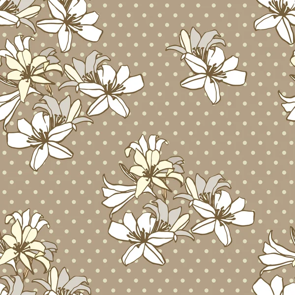 Patrón floral sin costuras — Vector de stock