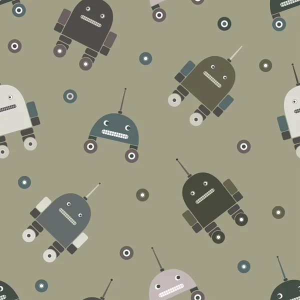 Pattern of robots — Stock Vector