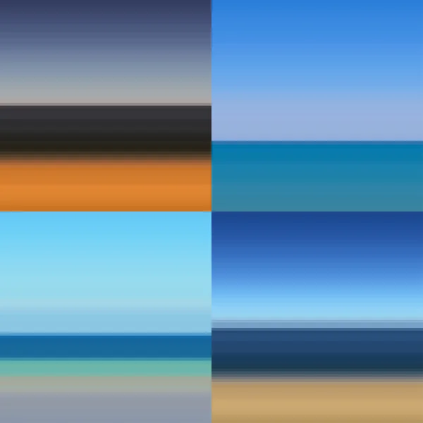 Collection of seascapes — Stock Vector
