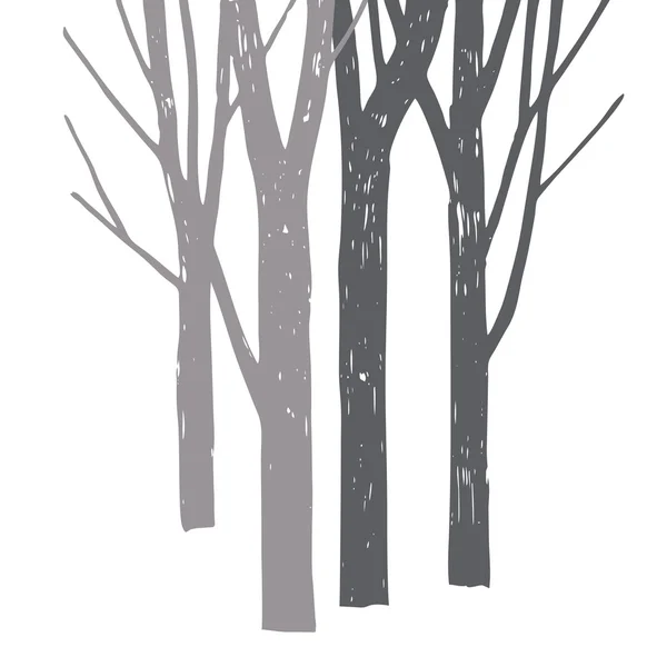 Siluetas de árboles — Archivo Imágenes Vectoriales