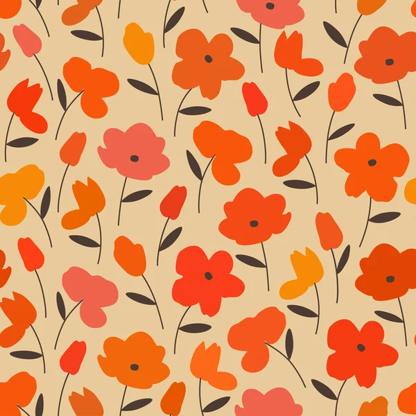 Naadloos bloemenpatroon. Bloemen textuur. — Stockvector