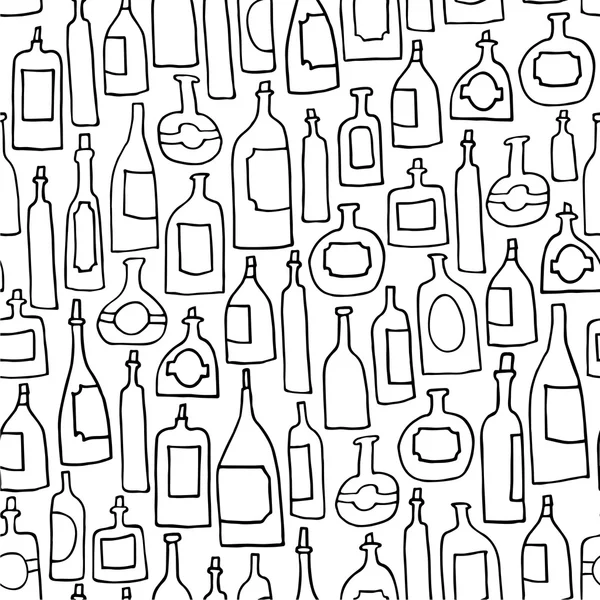 Varrat nélküli palackok minta — Stock Vector