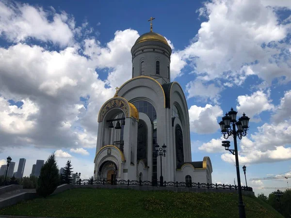 Prohlídka Moskvy Kostel Jiří Victory Parku Moskva Rusko — Stock fotografie