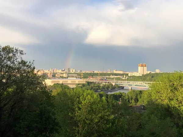 Panorama Von Moskau Mit Luschniki Stadion Und Moskauer Stadt — Stockfoto
