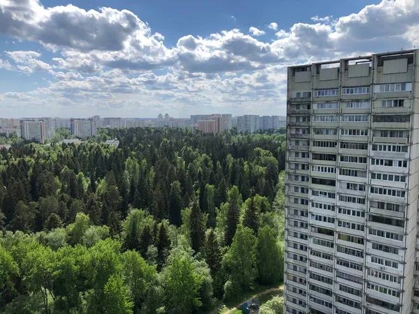 Una Vista Sobre Bosque Ciudad Verano Región Moscú —  Fotos de Stock