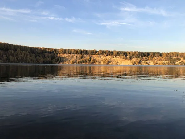 Herbstwald Dserschinski See Sonniger Abend — Stockfoto