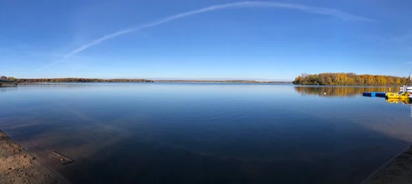 Panorama Des Senezh Sees Herbst Solnetschnogorsk — Stockfoto