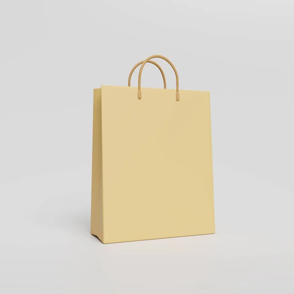 Light Brown Paper Bag Isolated White Background Illustration — ストック写真