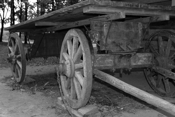 Starożytny Drewniany Wózek Konny — Zdjęcie stockowe