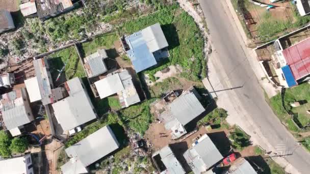 Luchtfoto Van Township Zuid Afrika — Stockvideo
