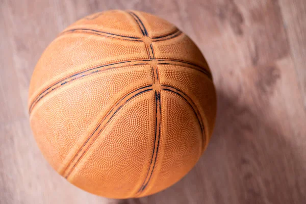 Nahaufnahme Eines Basketballschusses Aus Spitzem Winkel — Stockfoto