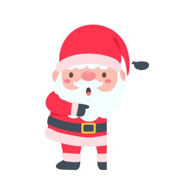 Noel Baba çizgi film karakteri Noel tebrik kartlarını süslemek için boş tabelayla