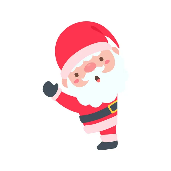 Père Noël Personnage Dessin Animé Avec Panneau Vierge Pour Décorer — Image vectorielle