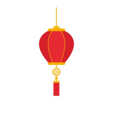 Çin Yeni Yılı için kırmızı yuvarlak Çin feneri unsuru