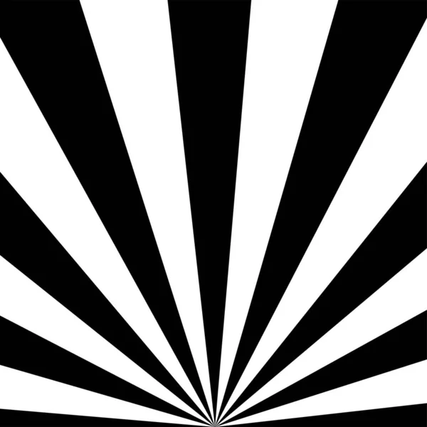 Schwarz Weißer Sunburst Comic Hintergrund — Stockvektor