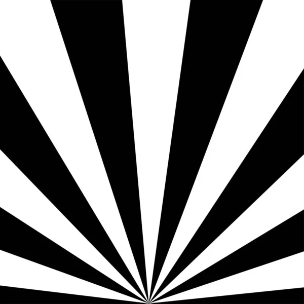 Schwarz Weißer Sunburst Comic Hintergrund — Stockvektor
