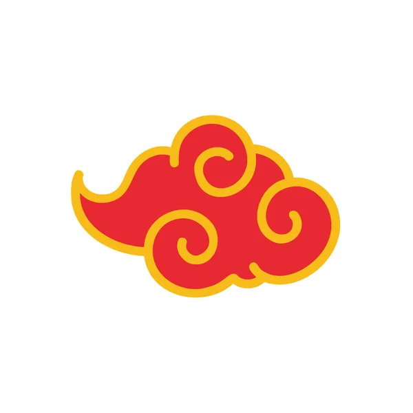 中国新年装饰的红云元素 — 图库矢量图片