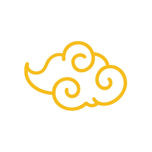 金色的云彩图案元旦装饰品的中国云彩 — 图库矢量图片