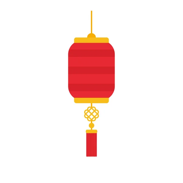 中国新年装饰用红圆灯笼 — 图库矢量图片